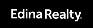 Edina Realty Logo Black with white text